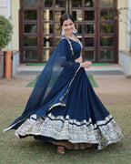 RAMA COLOR GEORGETTE SEQUENCE EMBROIDERY LEHENGA CHOLI