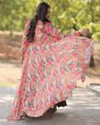 BEIGE COLOR FAUX GEORGETTE LEHENGA CHOLI