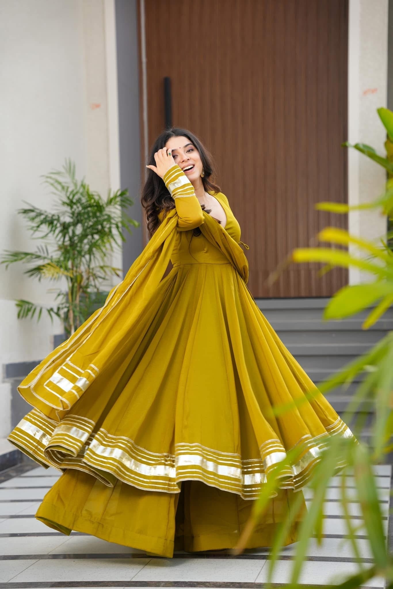 JOSEPHINE PURE & SOFT FAUX GEORGETTE ANARKALI GOWN SET OF 3