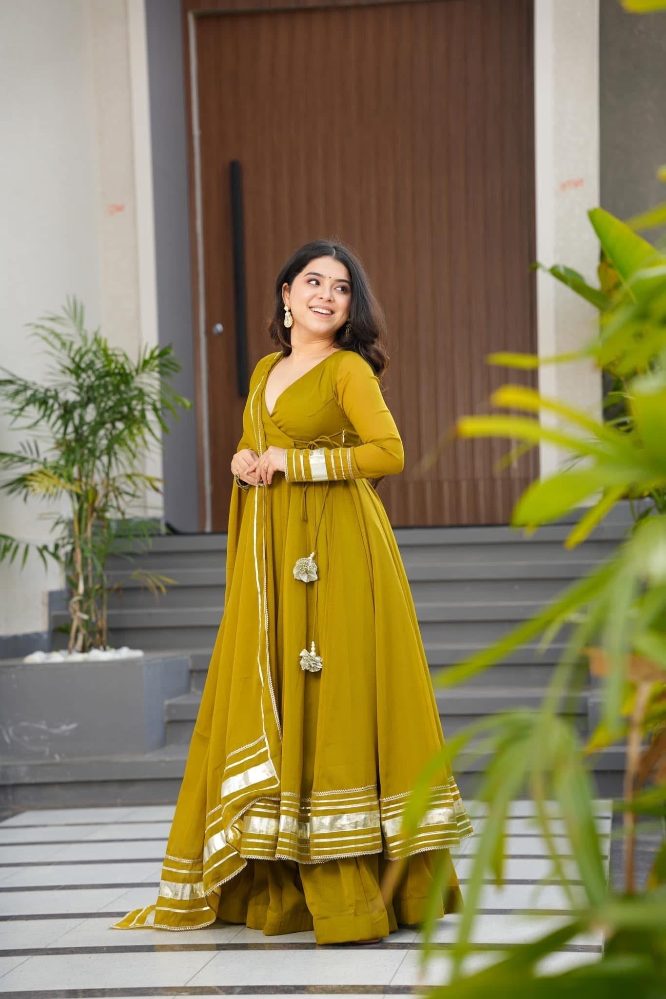 JOSEPHINE PURE & SOFT FAUX GEORGETTE ANARKALI GOWN SET OF 3