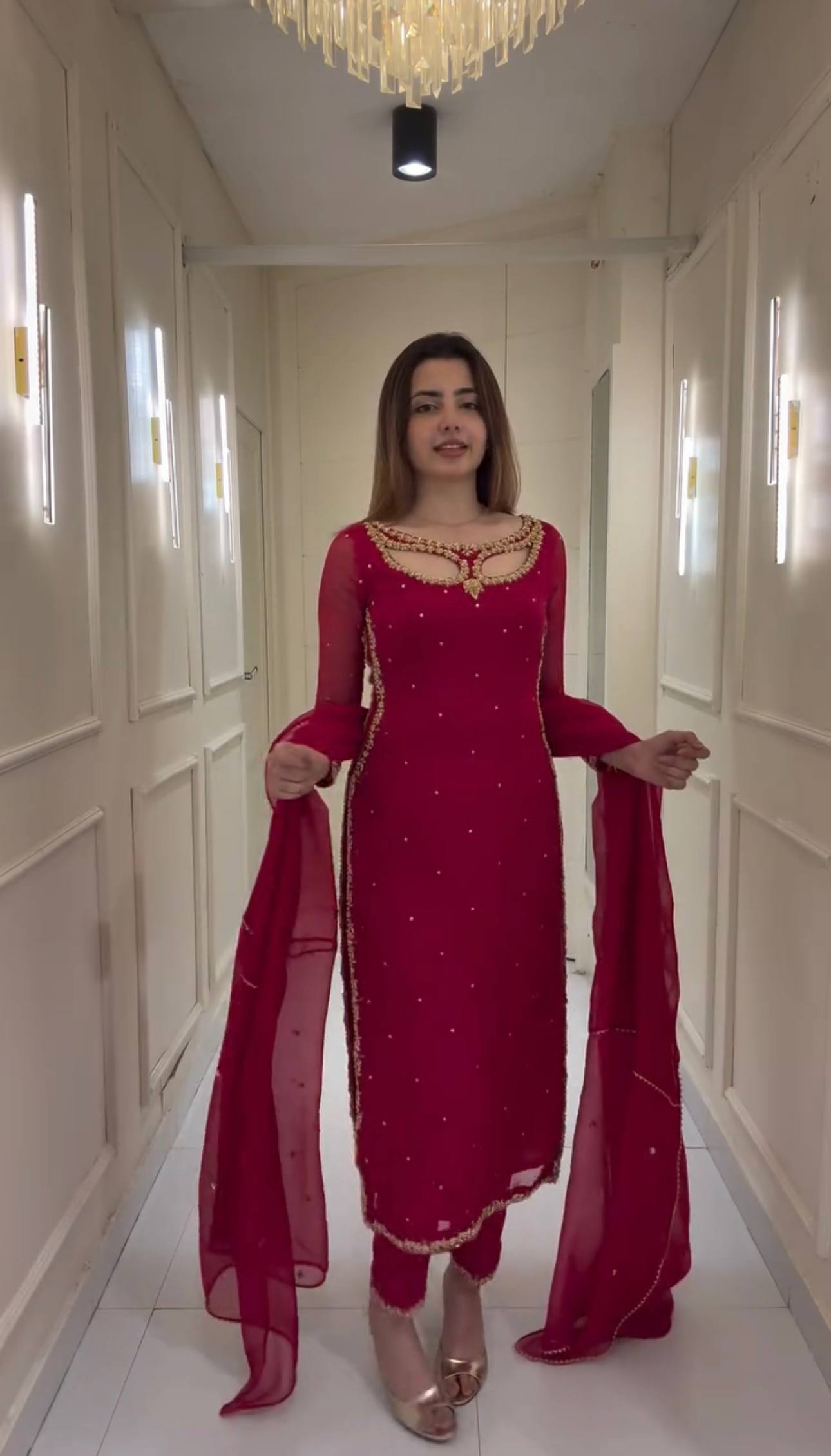 TRENDING FESTIVE SPECIAL EMBROIDERED KURTI, PANT & DUPATTA