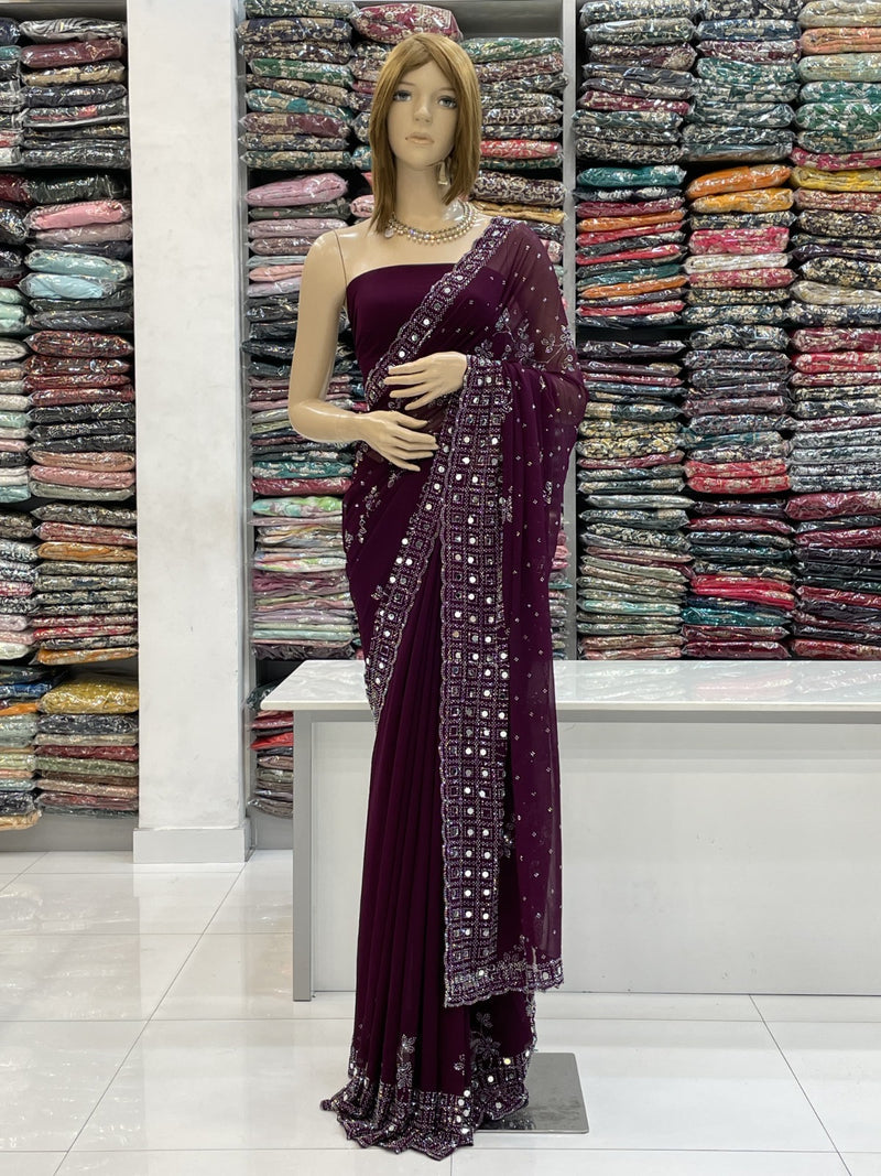 BLACK COLOR WEDDING SPECIAL SAREE