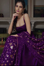 GORGEOUS PURPLE HEAVY FAUX GEORGETTE WITH FULLY FLAIR ANARKALI SUIT