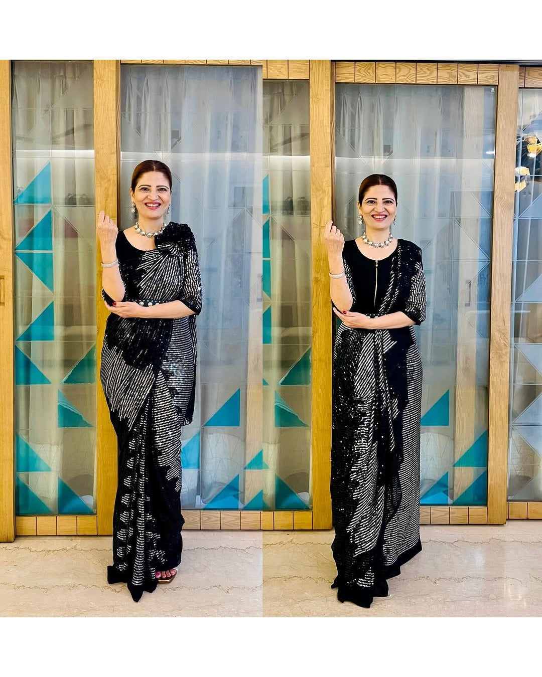 ZIP & GO PARTY WEAR SAREE NO BLOUSE NO SKIRT