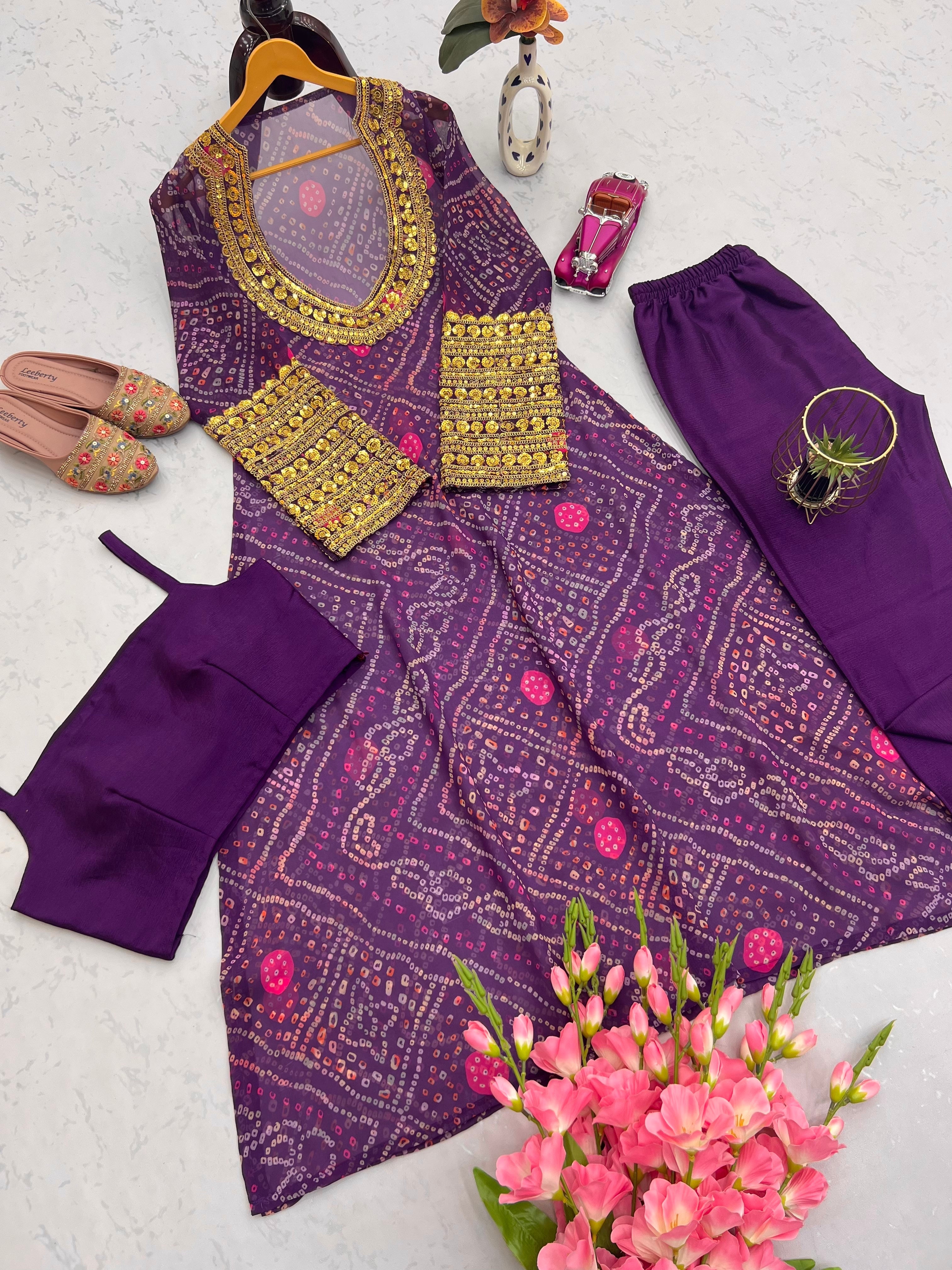 DESIGNER LOOK PARTY WEAR EMBROIDERED CO-ORD SET