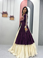 BLACK COLOR NAVRATRI SPECIAL 9 METER HEAVY FLAIR LEHENGA CHOLI