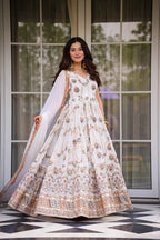 DESIGNER LOOK SOFT GEORGETTE BASE ANARKALI GOWN SET OF 3