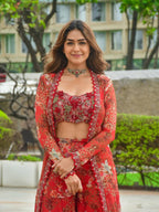 MRUNAL THAKUR STYLE FLORAL KOTI SHARARA SET OF 3