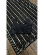 ENTHRALLING BLACK SEQUENCE WORK GEORGETTE BASE PARTY SAREE WITH BLOUSE