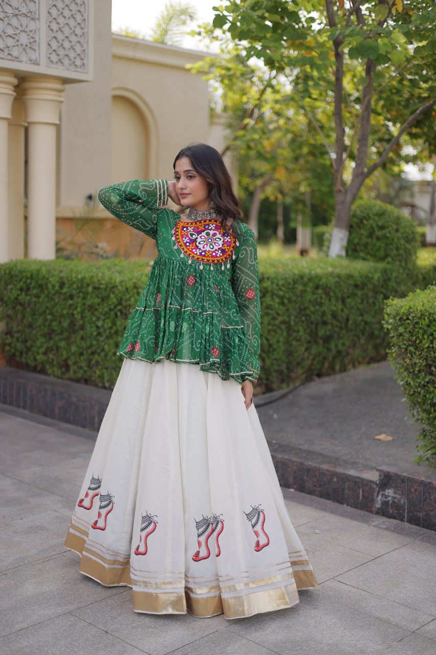 NAVRATRI SPECIAL KUTCHI GAMTHI WORK LEHENGA CHOLI