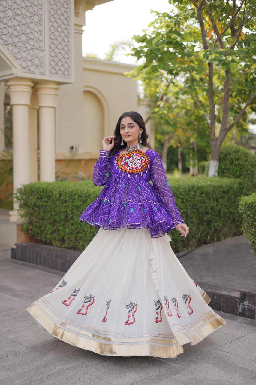 NAVRATRI SPECIAL KUTCHI GAMTHI WORK LEHENGA CHOLI