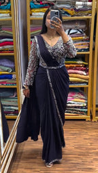 SUPERHIT TRENDING READY TO WEAR SAREE WITH STYLISH BLOUSE