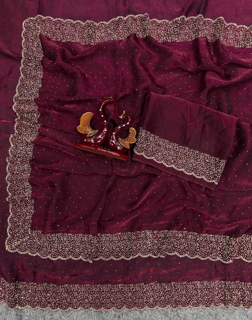 WEDDING SPECIAL RICH LOOK DESIGNER SAREE