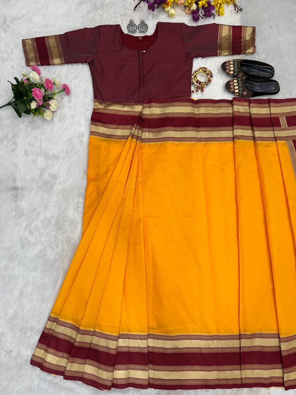 JUST 1 MINUTE READY TO WEAR GOWN SAREE