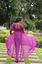 PINK COLOR GEORGETTE LAHERIYA PRINT NAVRATRI KURTI