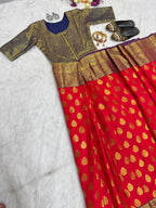 TRENDING JEQUARD ZIP & GO SAREE