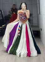 COLORFUL MULTICOLOR NAVRATRI SPECIAL LEHENGA CHOLI WITH VIBRANT EMBROIDERY