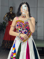 COLORFUL MULTICOLOR NAVRATRI SPECIAL LEHENGA CHOLI WITH VIBRANT EMBROIDERY