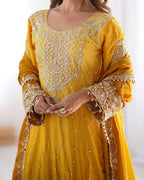 CARAMEL COLOR GRACEFUL DUAL SHADED SHARARA SETS