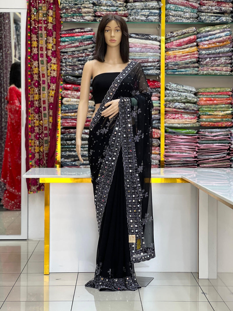 BLACK COLOR WEDDING SPECIAL SAREE