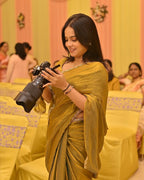 LUXURIOUS SOFT FENDI CHIFFON TWO TONE SAREE