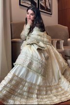 MOST TRENDING OFF WHITE COLOR EMBROIDERY SEQUENCE WORK ANARKALI SUIT