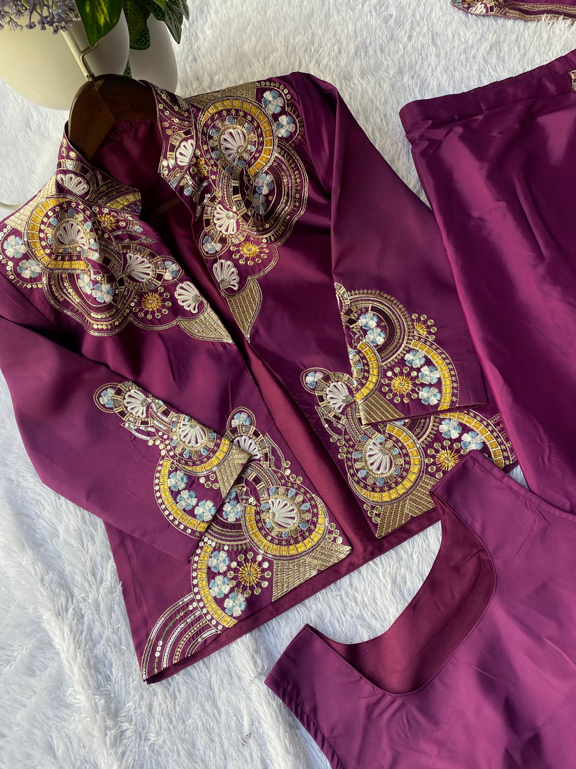 DESIGNER STYLE READY TO WEAR SAREE WITH BLAZER