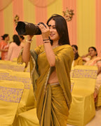 LUXURIOUS SOFT FENDI CHIFFON TWO TONE SAREE