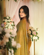 LUXURIOUS SOFT FENDI CHIFFON TWO TONE SAREE