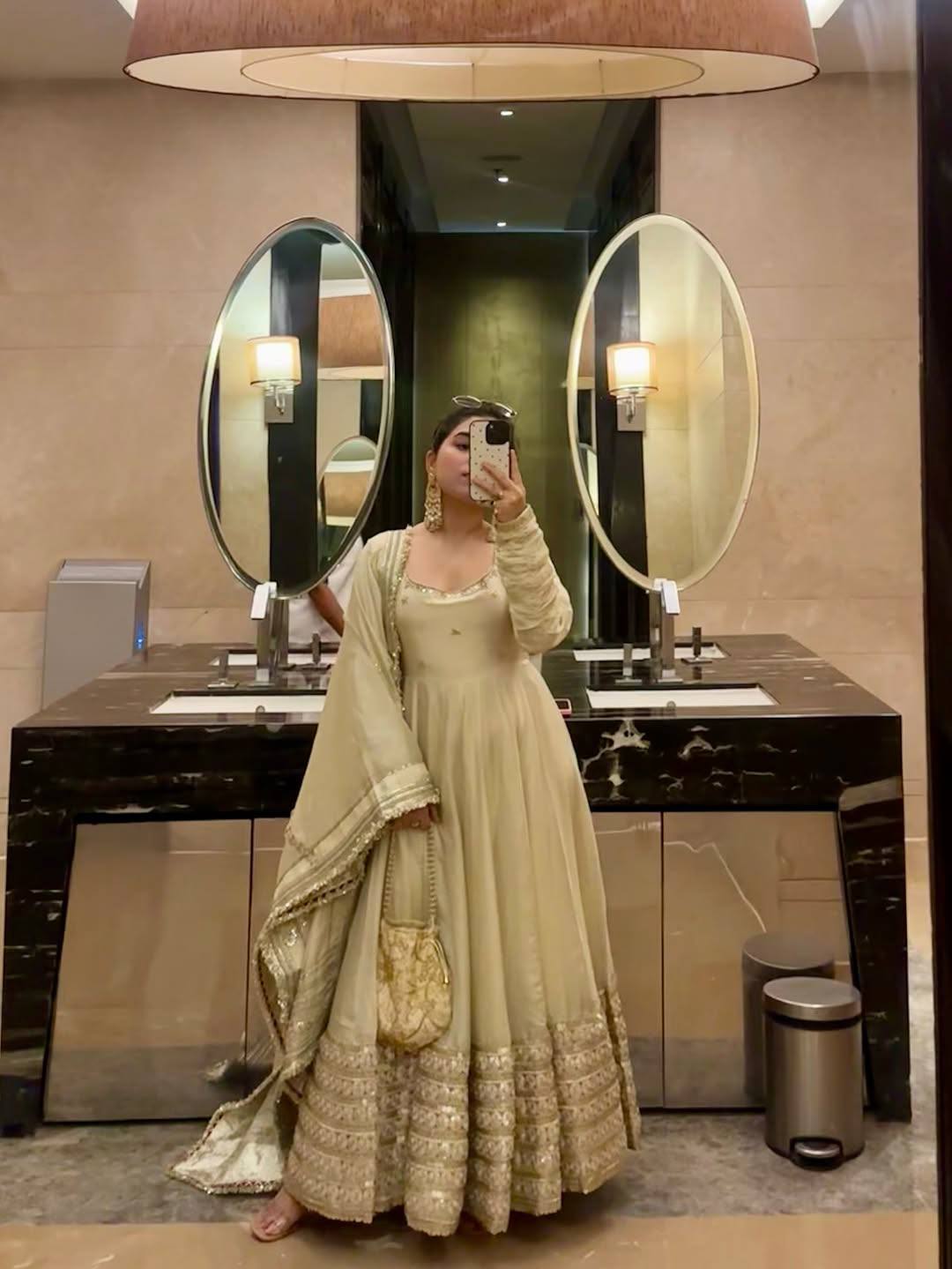 MOST TRENDING CHINON SILK BASE EMBROIDERED ANARKALI GOWN