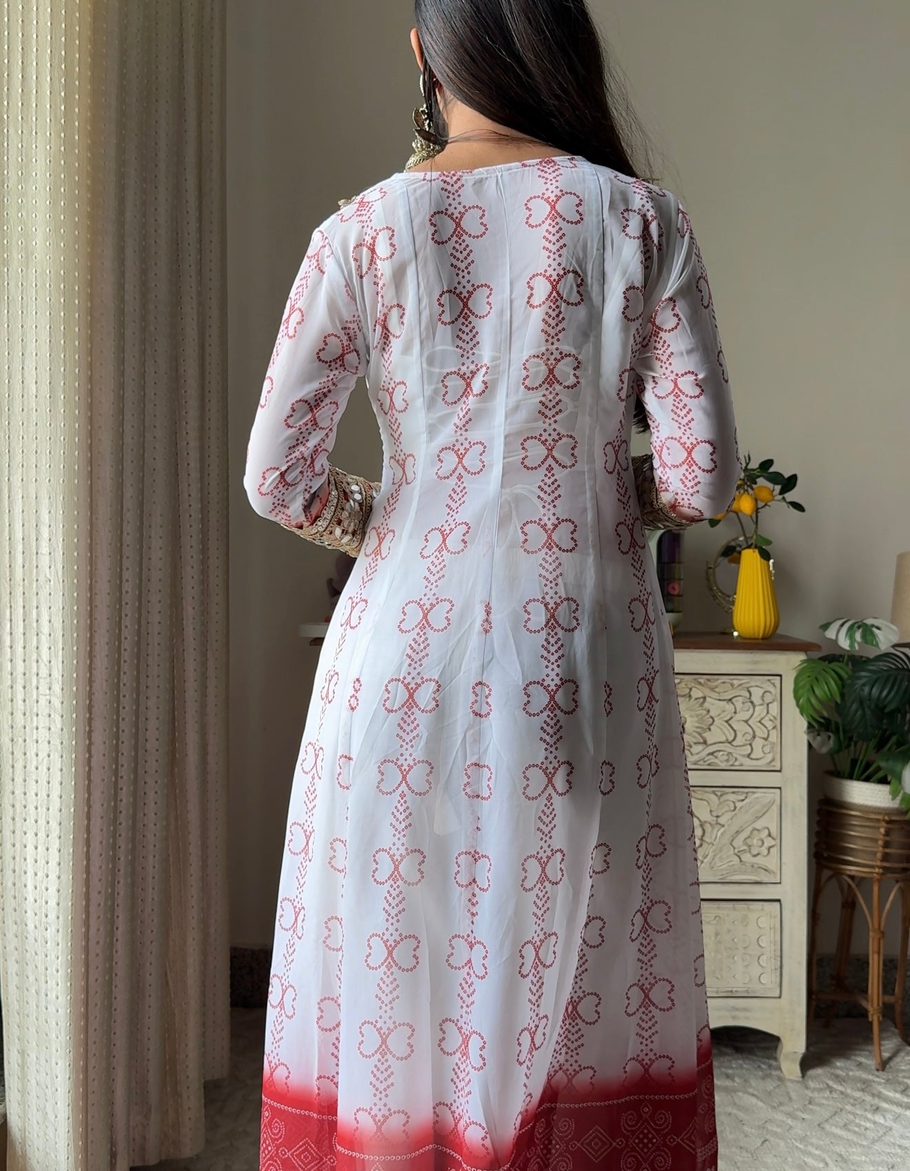 LAAL GULAB MIRROR WORK KURTA PANT SET