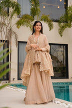 TABBY ORGANZA MUKESH WORK KURTA SUIT SET OF 3