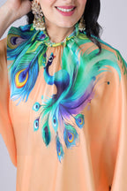 PEACOCK FEATHER FREEHAND SAREE