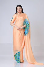 PEACOCK FEATHER FREEHAND SAREE