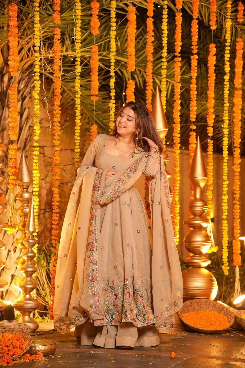 MASTANI FLORAL ANARKALI SUIT SET OF 3