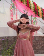 PREMIUM FESTIVE COLLECTION RIVAA ANARKALI SUIT SET OF 3