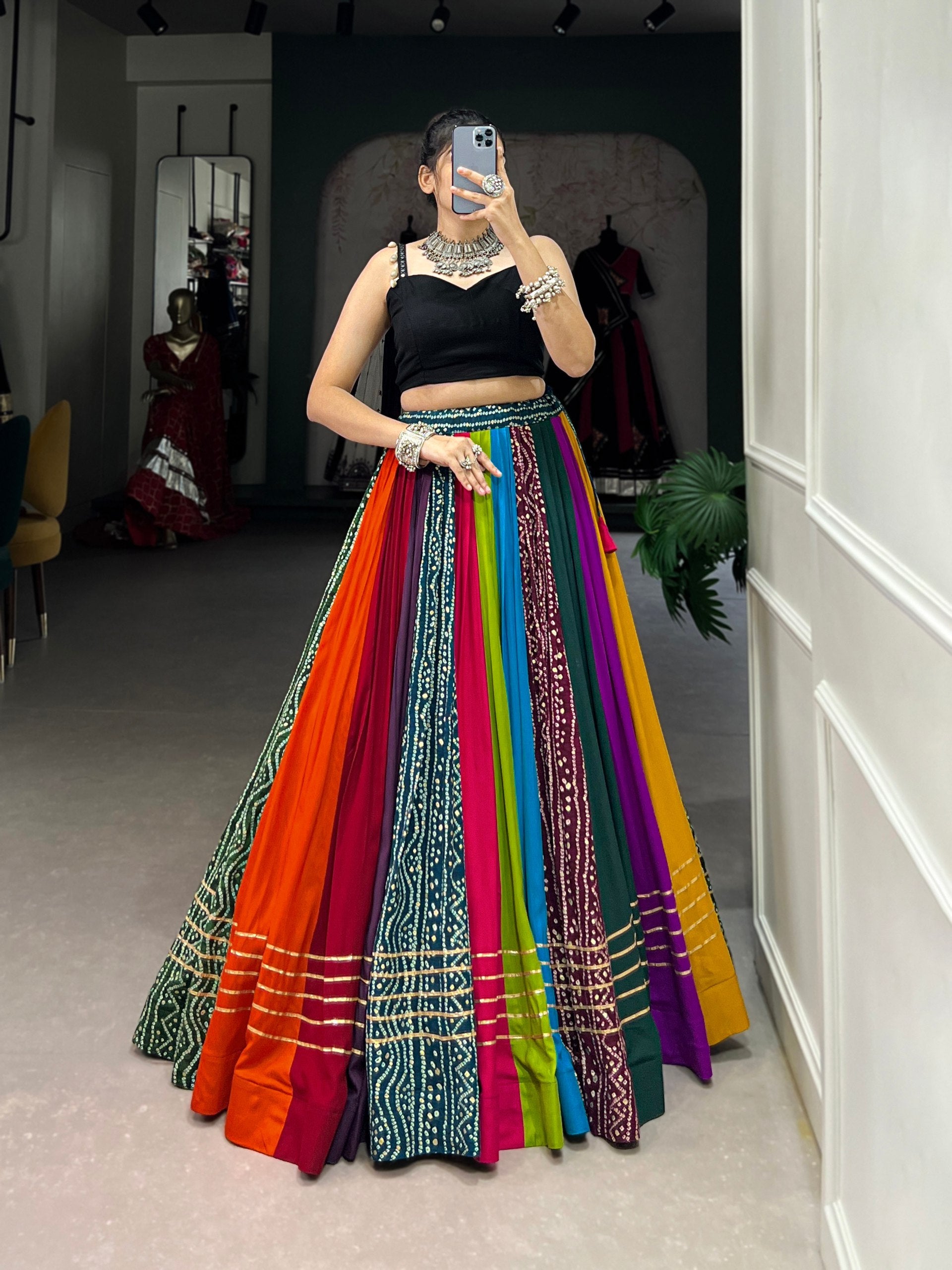WRAPPED IN A RAINBOW OF CULTURE AND JOY NAVRATRI SPECIAL LEHENGA CHOLI