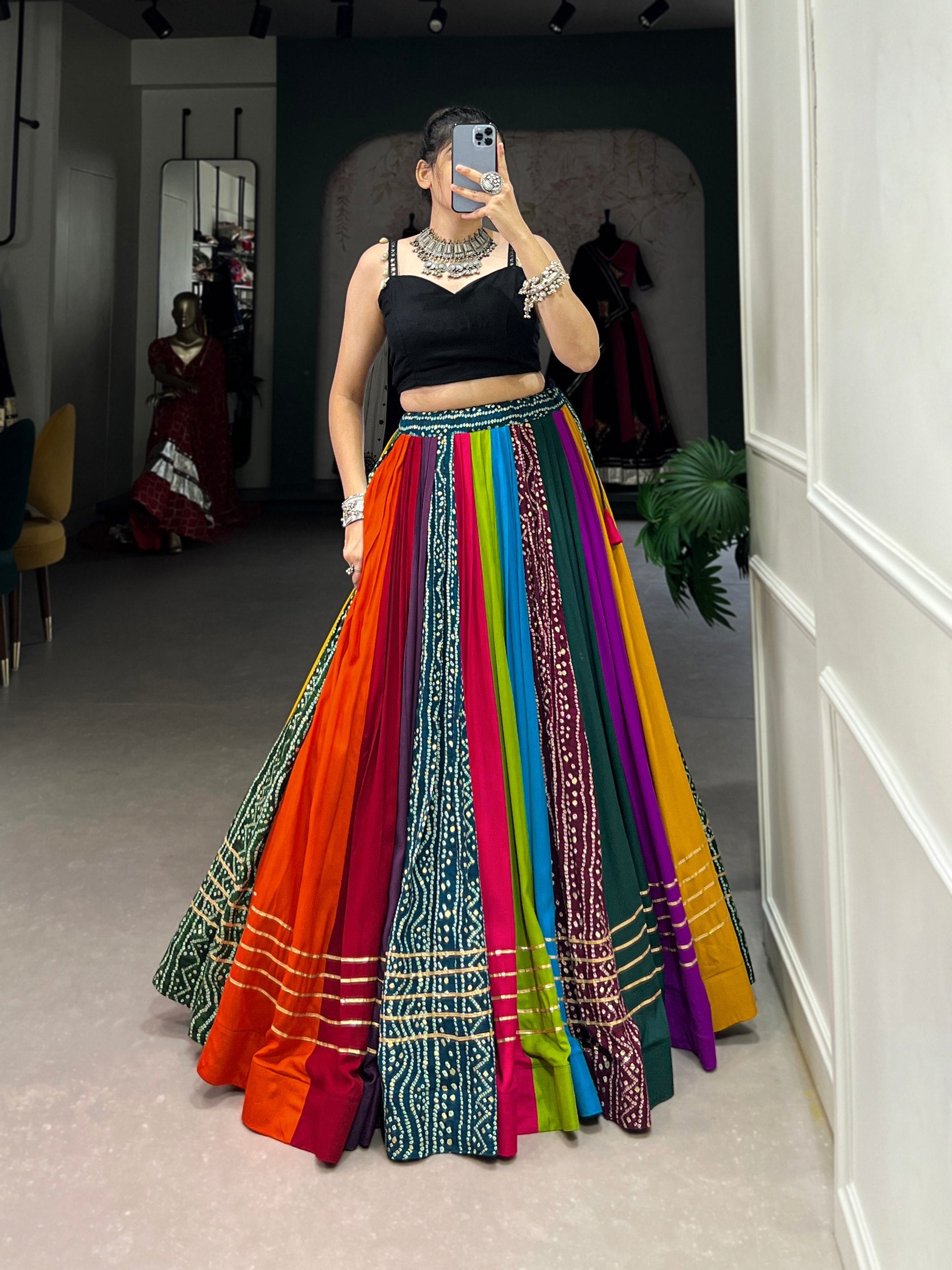 WRAPPED IN A RAINBOW OF CULTURE AND JOY NAVRATRI SPECIAL LEHENGA CHOLI