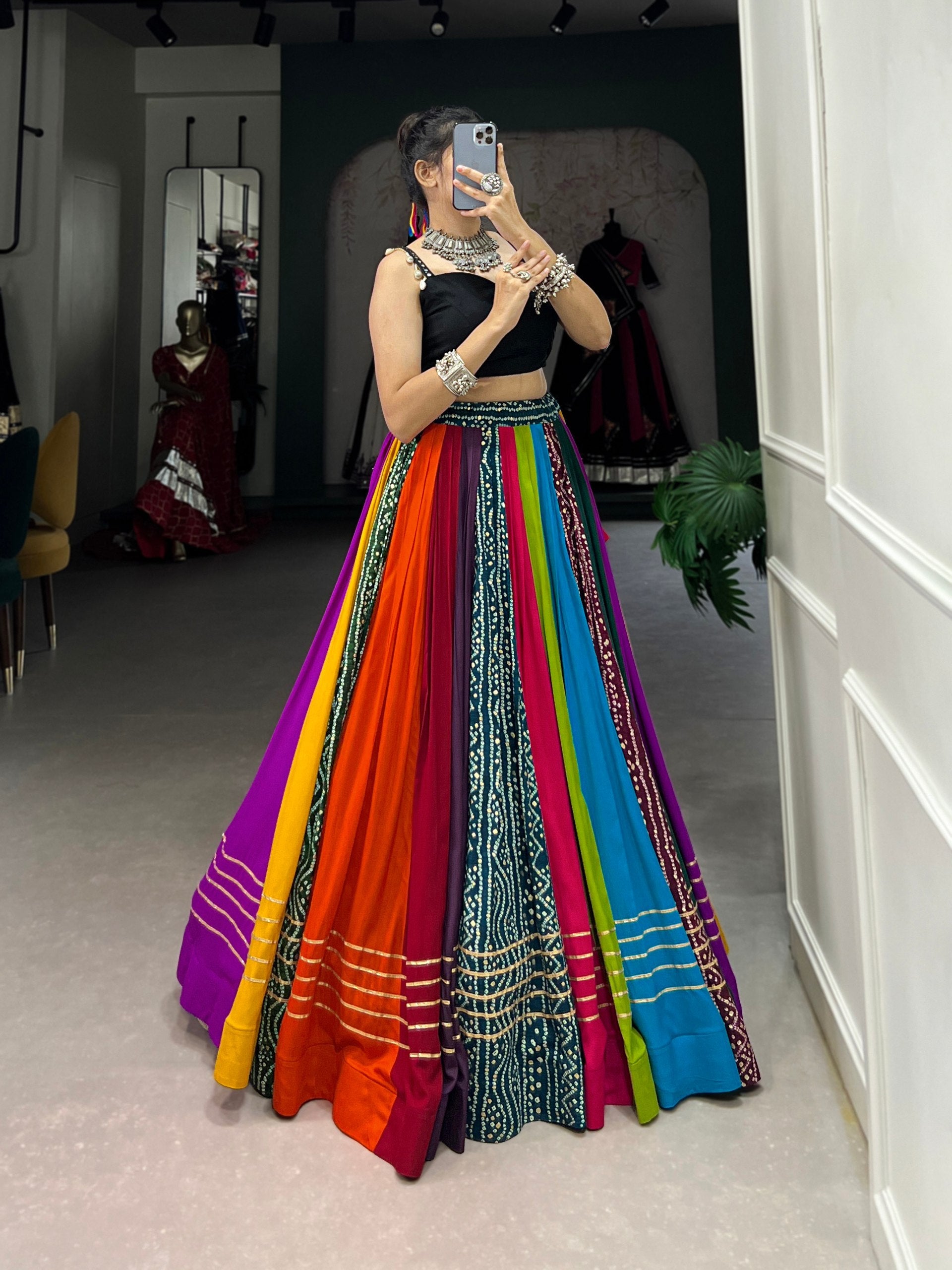WRAPPED IN A RAINBOW OF CULTURE AND JOY NAVRATRI SPECIAL LEHENGA CHOLI
