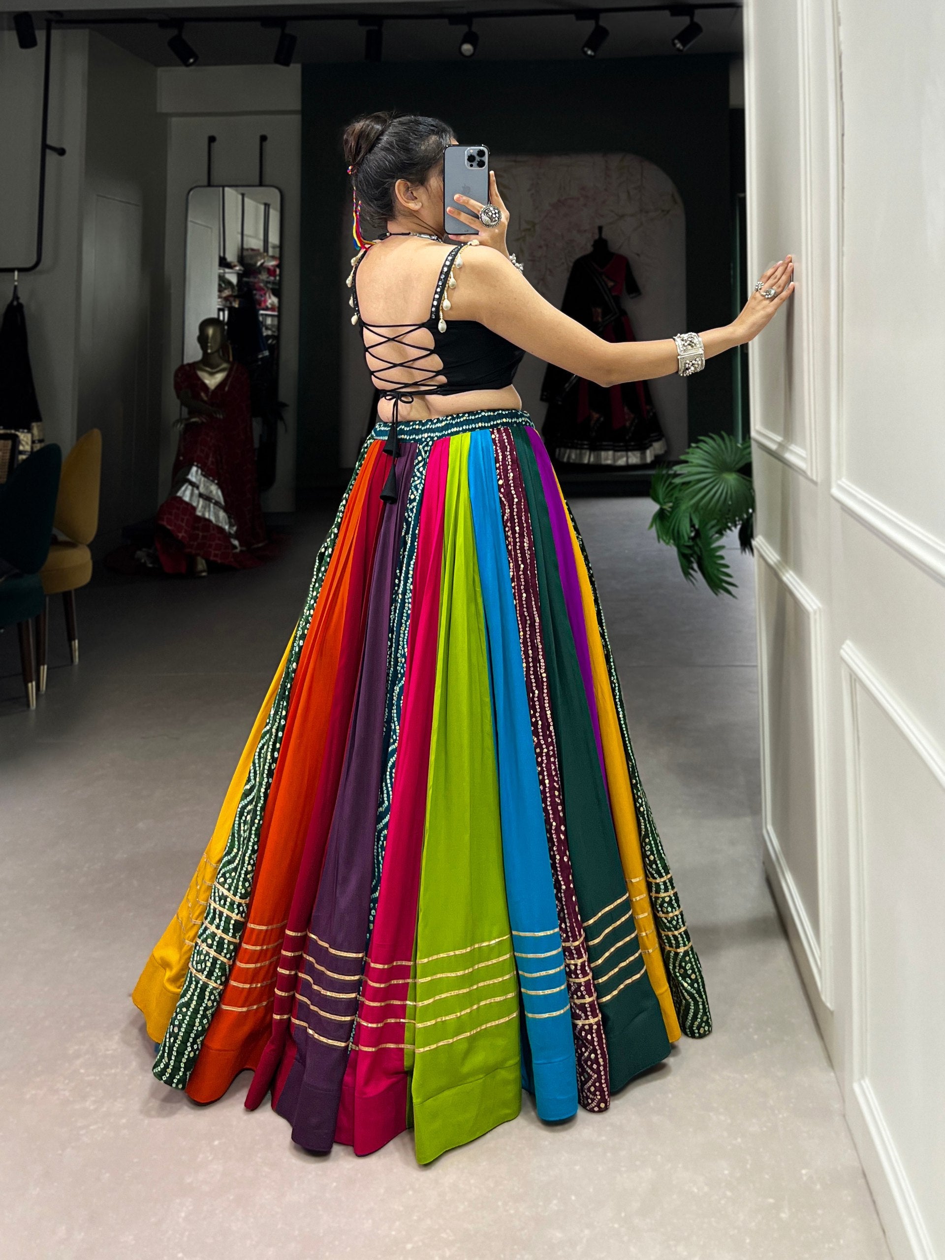 WRAPPED IN A RAINBOW OF CULTURE AND JOY NAVRATRI SPECIAL LEHENGA CHOLI