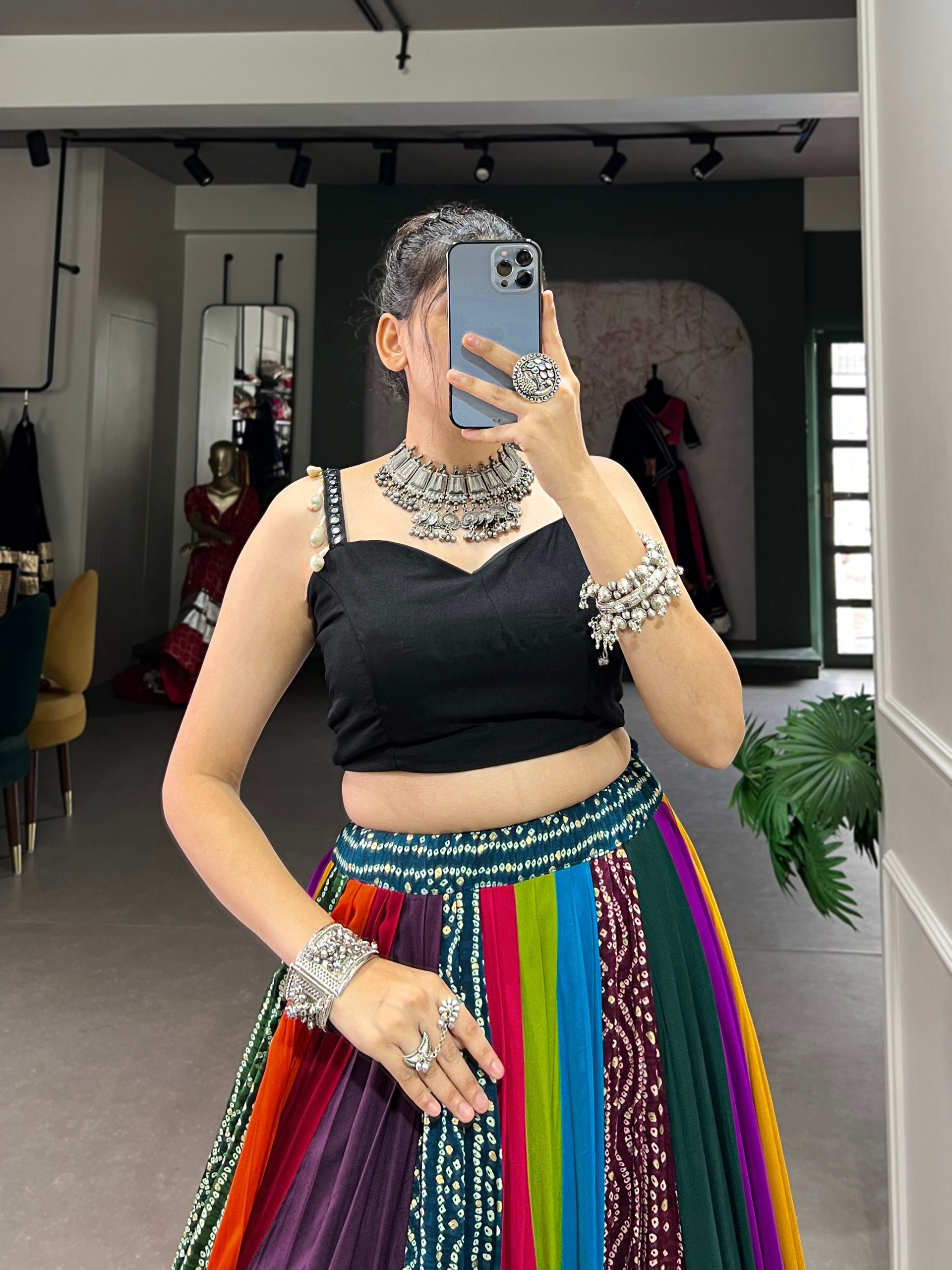 WRAPPED IN A RAINBOW OF CULTURE AND JOY NAVRATRI SPECIAL LEHENGA CHOLI