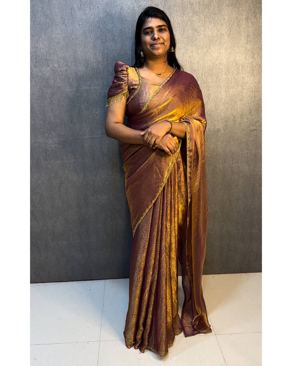 PREMIUM SOFT FENDI CHIFFON GOWN SAREE