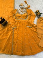 PREMIUM FESTIVE COLLECTION RIVAA ANARKALI SUIT SET OF 3